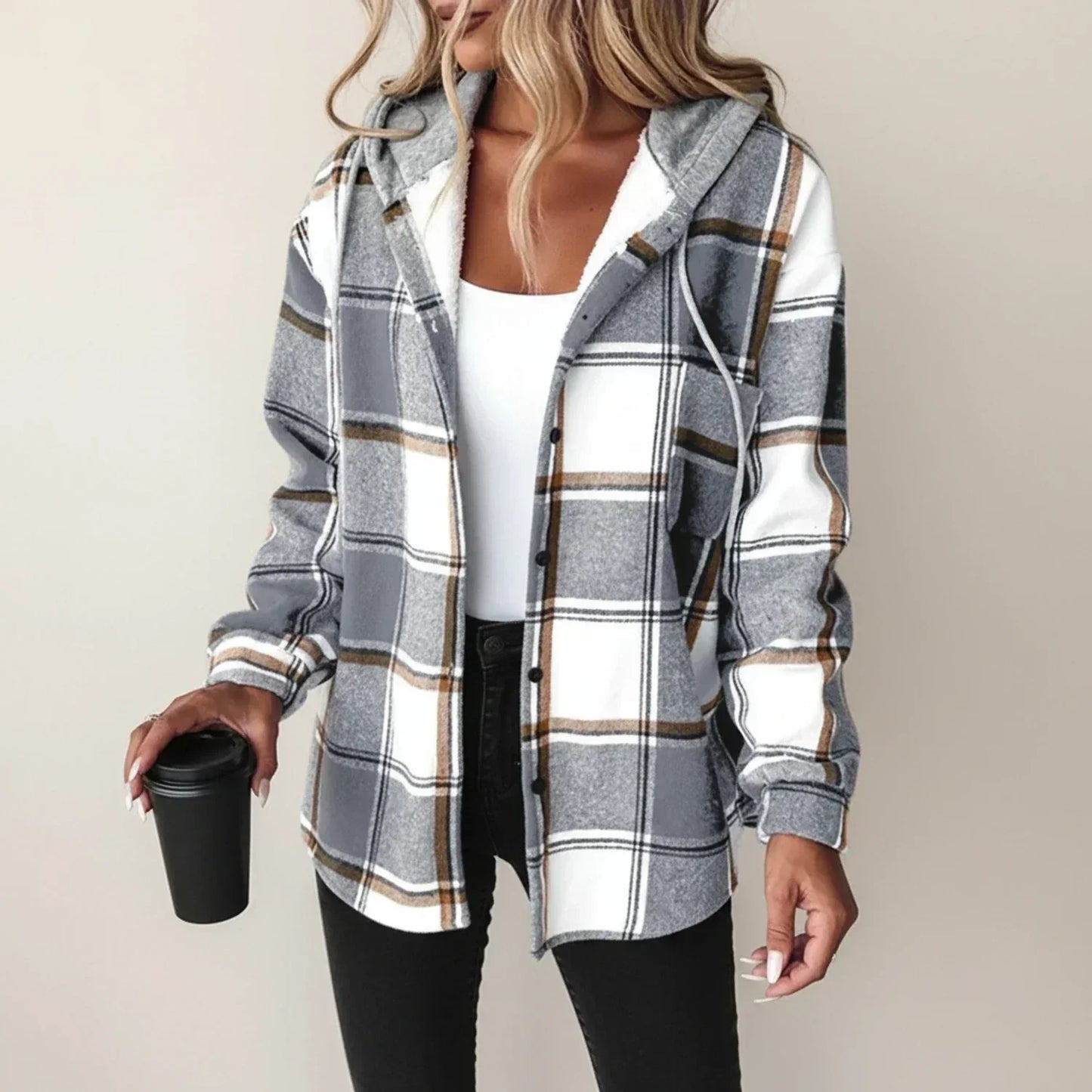 Berry | Women’s Hooded Plaid Jacket