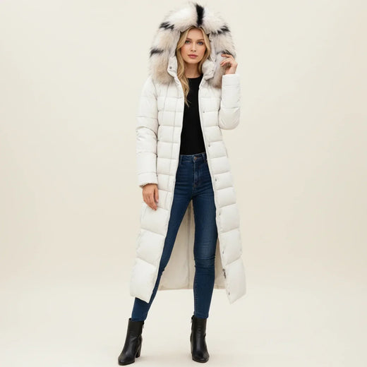 Alviery | Women’s Hooded Belted Puffer Coat