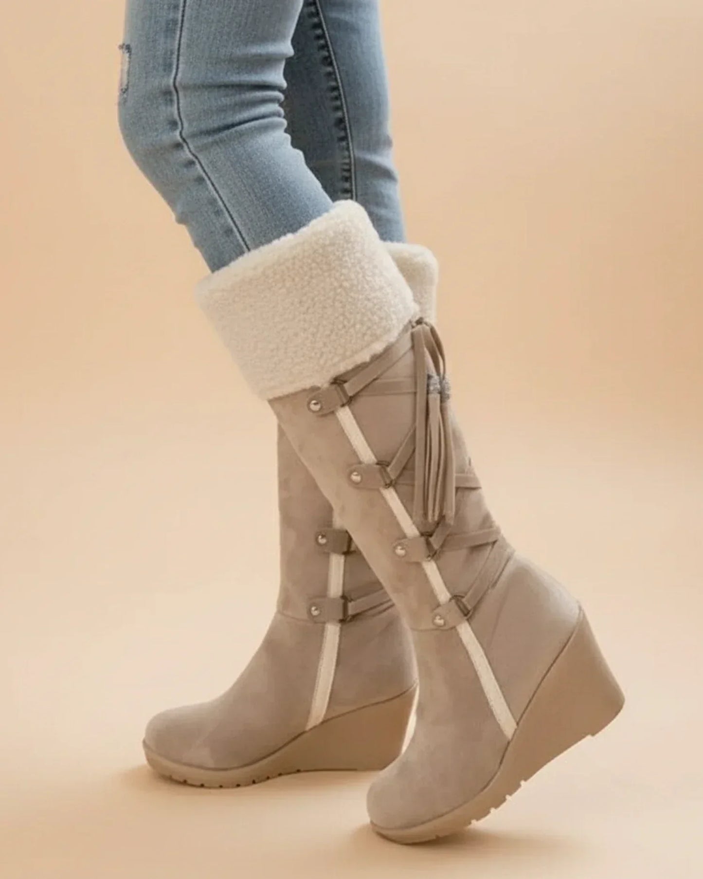 Velana | Women’s Knee High Wedge Boots
