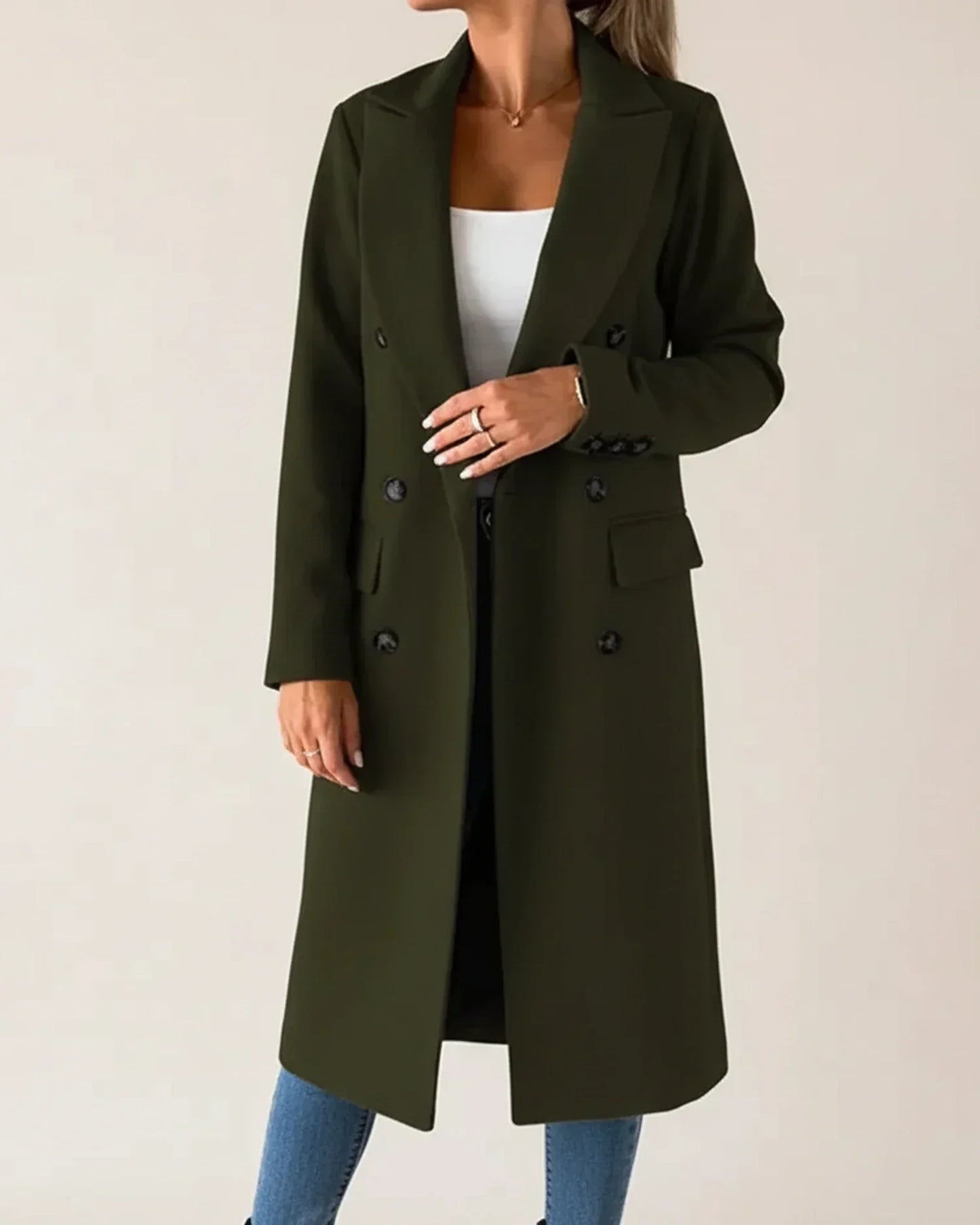 Averelle | Women’s Longline Double-Breasted Jacket