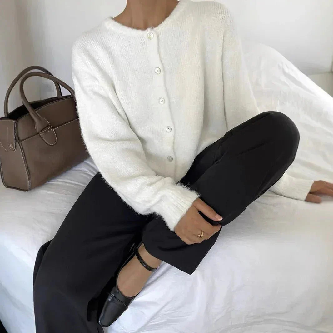 Charey | Women’s Vintage Knit Button Cardigan
