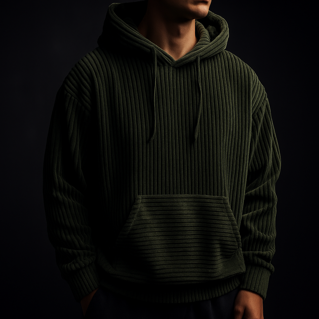 Josiah | Men’s Corduroy Comfort Hoodie