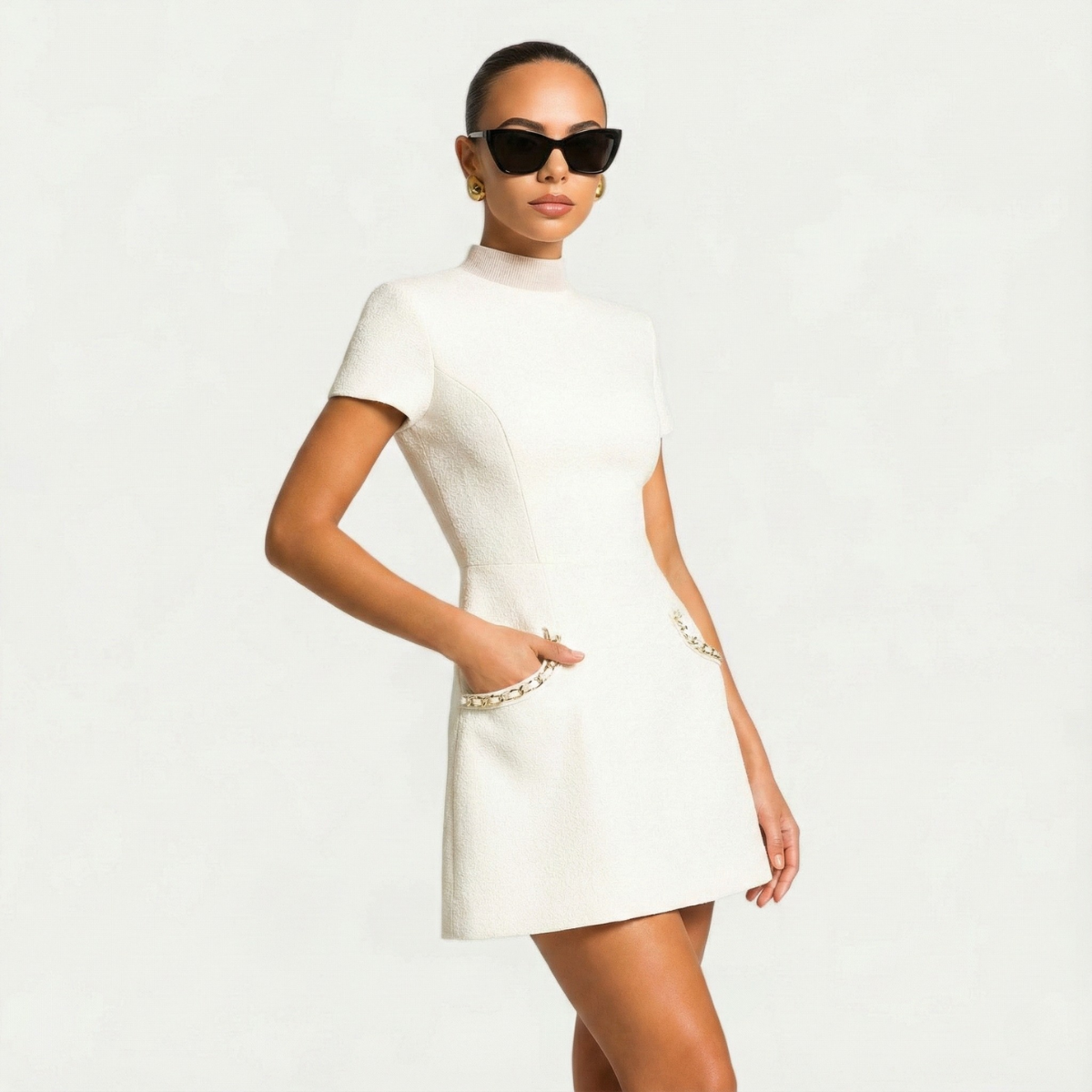 Clas | Women’s Pearl-Trim Mini Dress