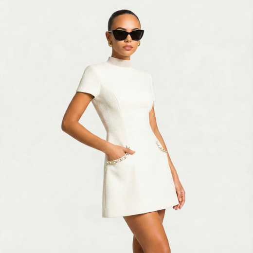 Clas | Women’s Pearl-Trim Mini Dress