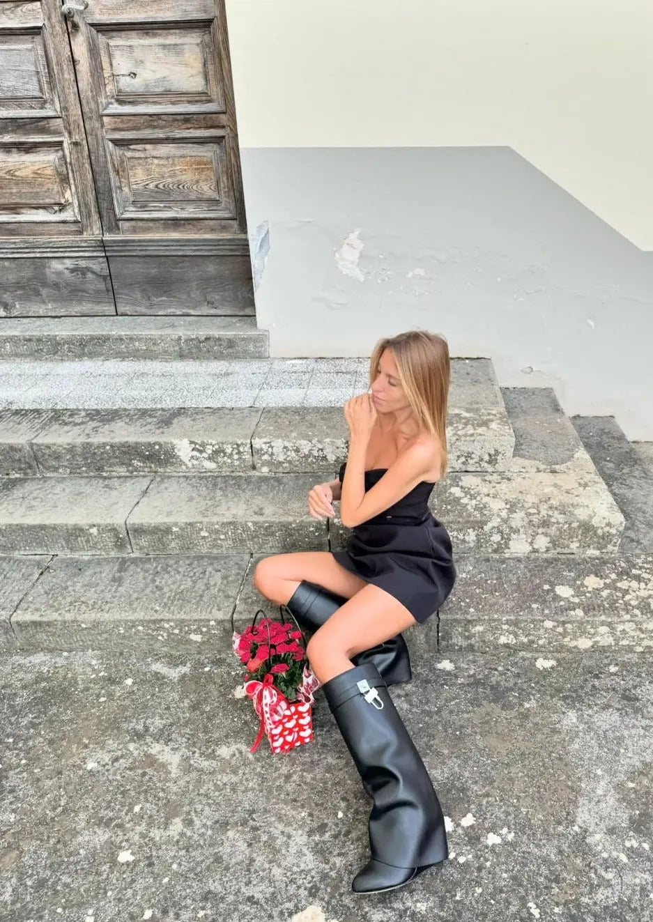 Marley | Women’s Sculptural Knee High Wedge Boots