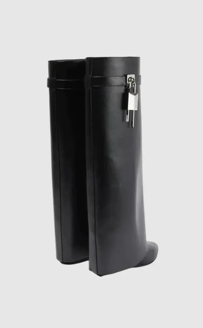 Marley | Women’s Sculptural Knee High Wedge Boots
