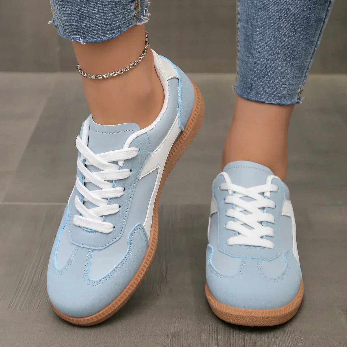 Lindy | Women’s Vintage Leather Gum Sole Sneakers