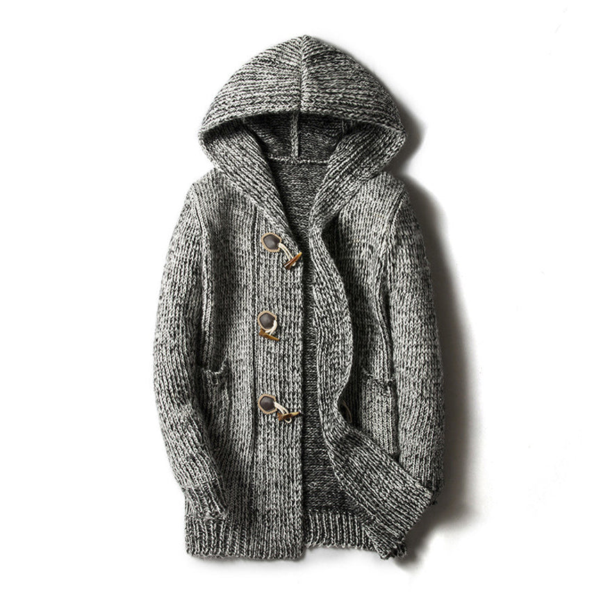 Adler | Men’s Wool Blend Hooded Cardigan