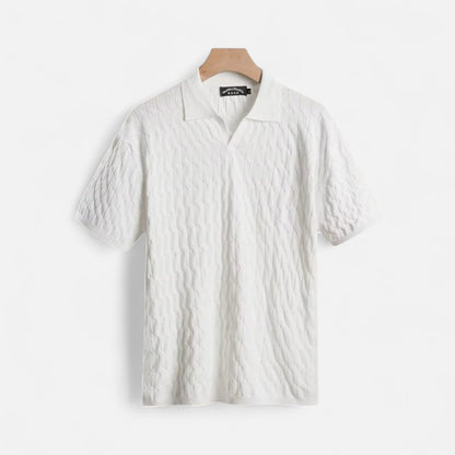 Adrian | Men’s Textured Cotton Polo Shirt
