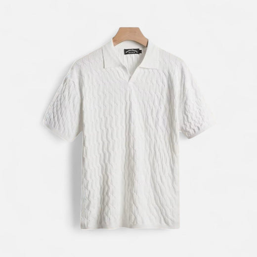 Adrian | Men’s Textured Cotton Polo Shirt
