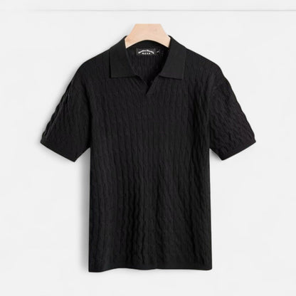 Adrian | Men’s Textured Cotton Polo Shirt