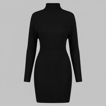 Aitana Turtleneck Ribbed Dress | Women's Plus Size Dress