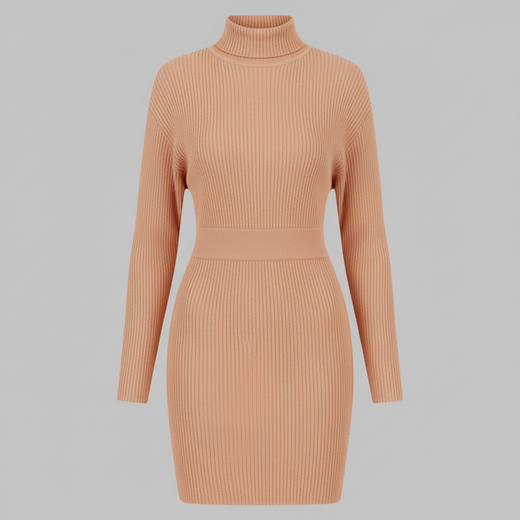 Aitana Turtleneck Ribbed Dress | Women's Plus Size Dress