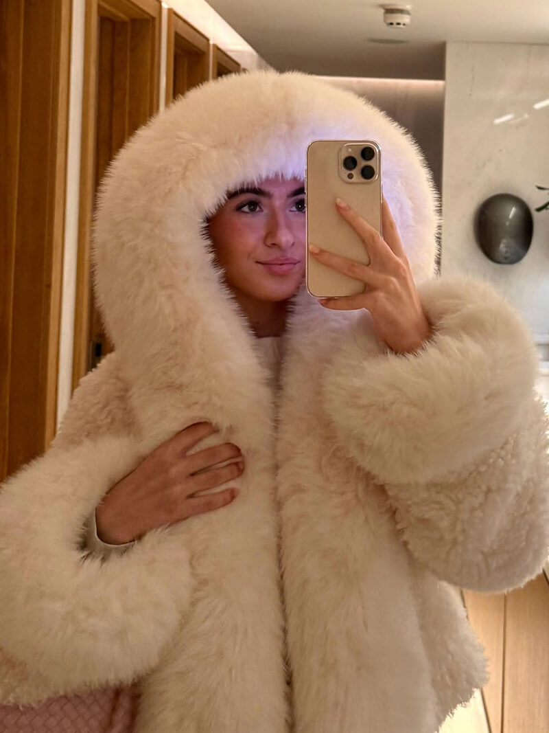 Aloura | Women’s Oversized Faux Fur Hooded Jacket