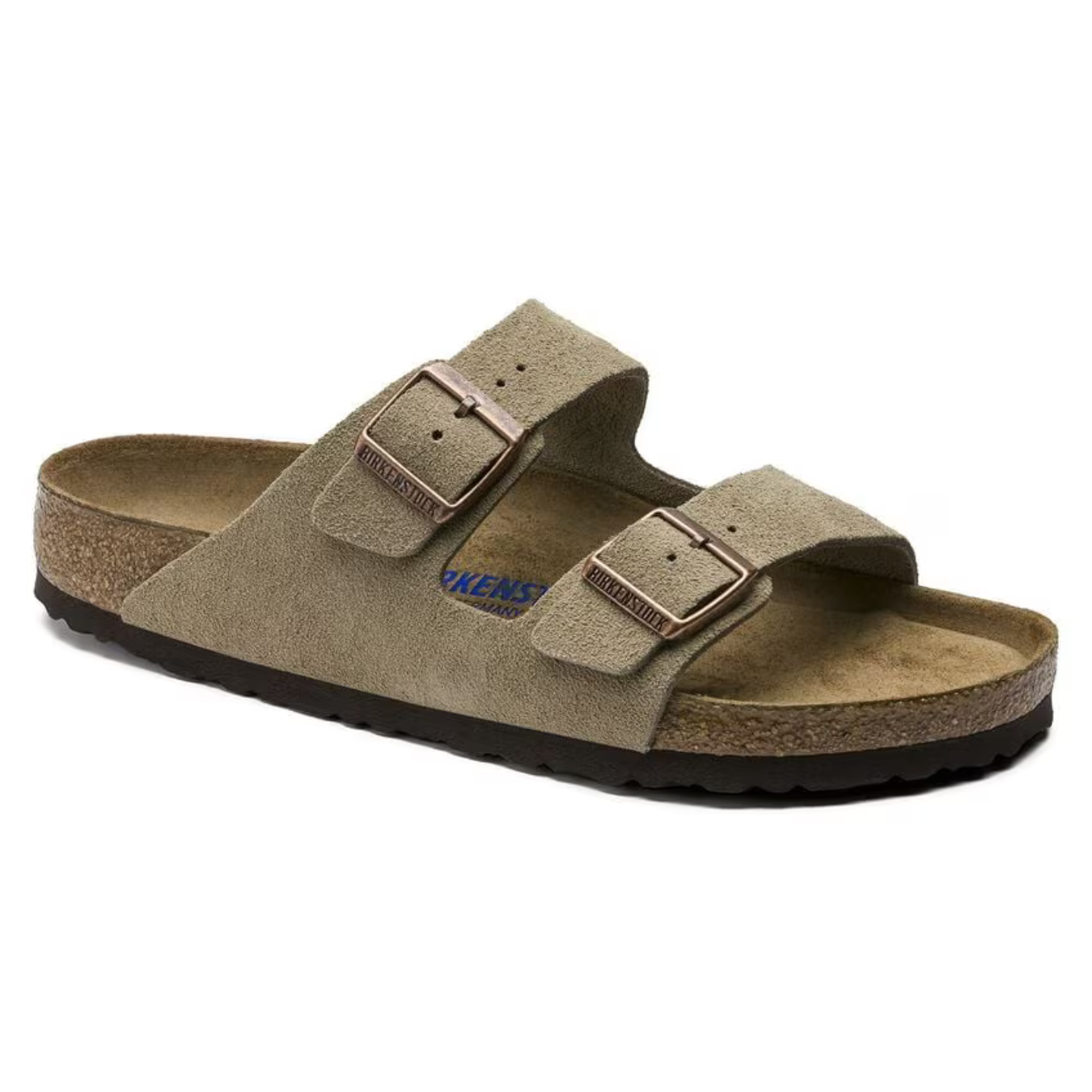 Arizona Taupe Suede Sandals – Premium Two-Strap Comfort Sandals with Soft Anatomical Footbed1