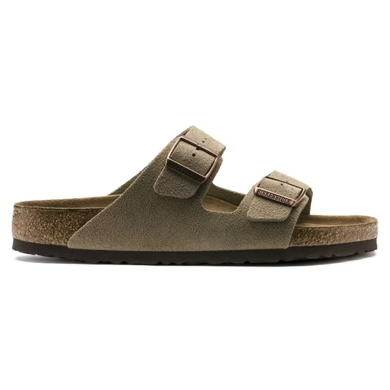 Arizona Taupe Suede Sandals – Premium Two-Strap Comfort Sandals with Soft Anatomical Footbed4