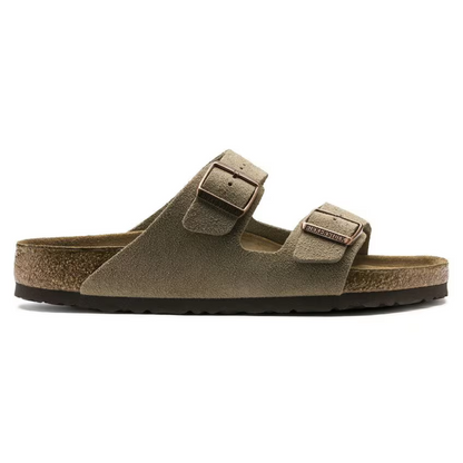Arizona Taupe Suede Sandals – Premium Two-Strap Comfort Sandals with Soft Anatomical Footbed4