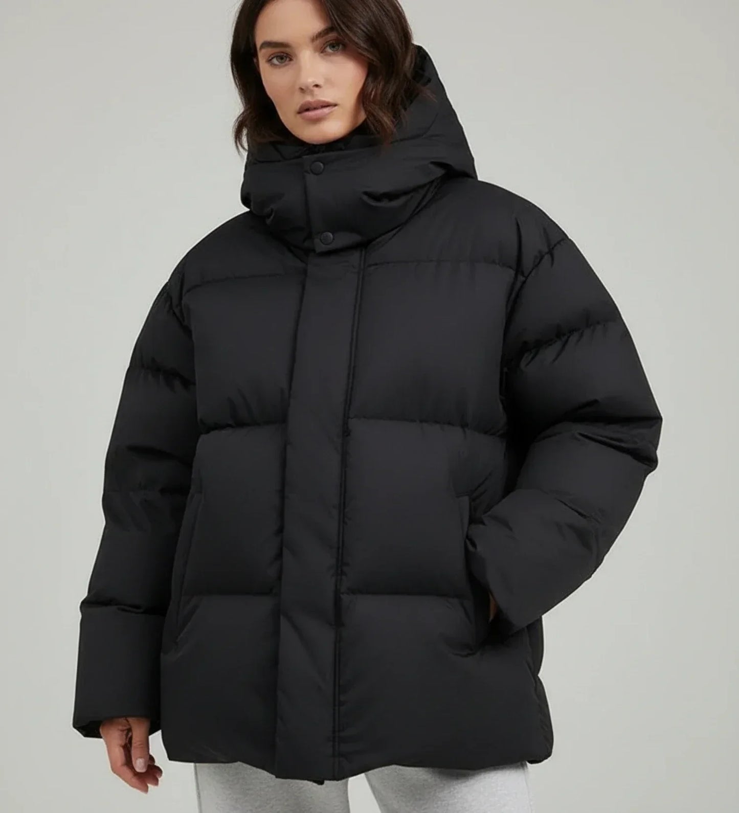 Aurevyn | Women’s Oversized Quilted Hooded Puffer Jacket