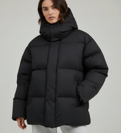 Aurevyn | Women’s Oversized Quilted Hooded Puffer Jacket