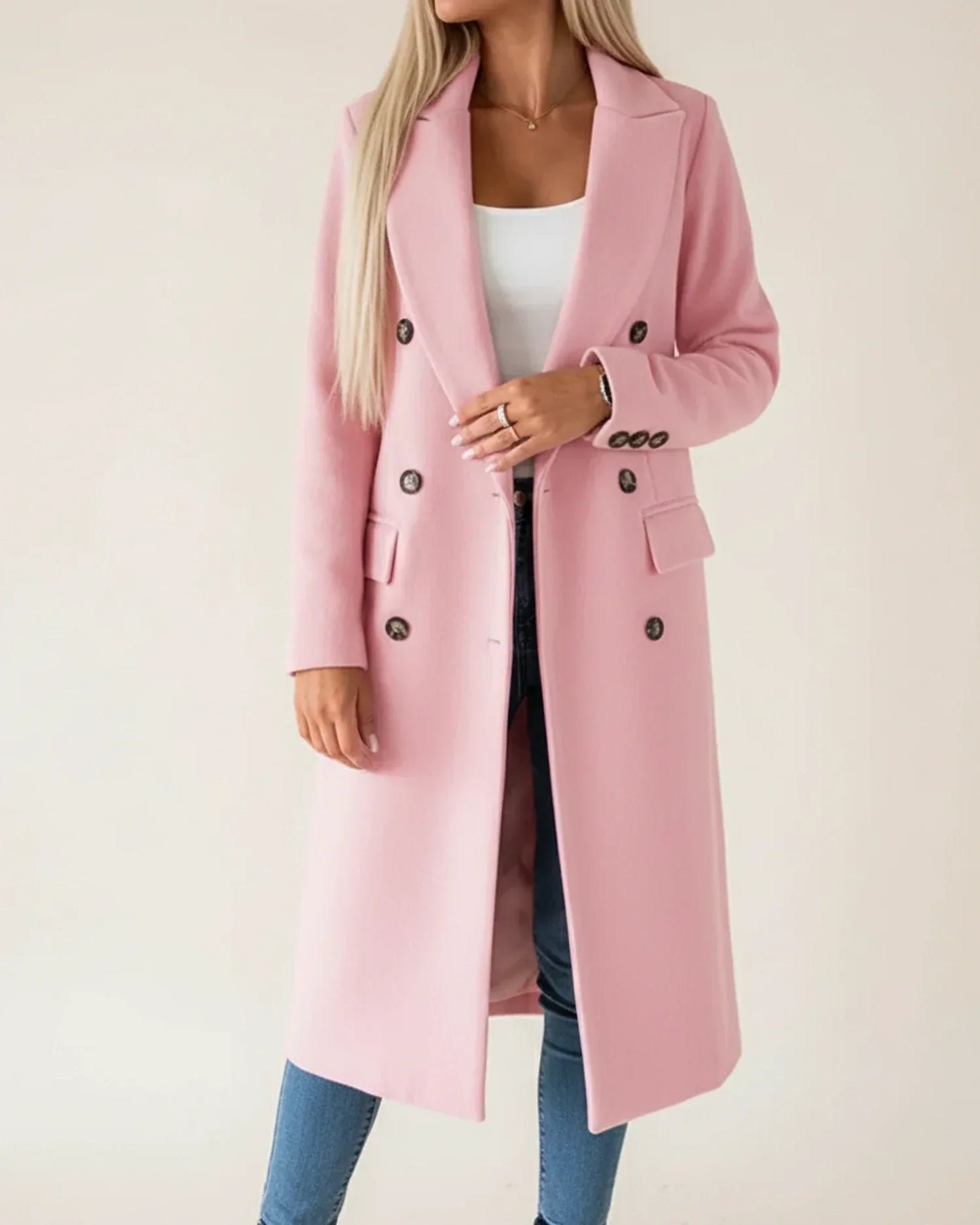 Averelle | Women’s Longline Double-Breasted Jacket