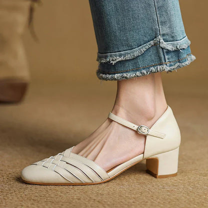 Avora | Women’s Leather Block Heel Sandals