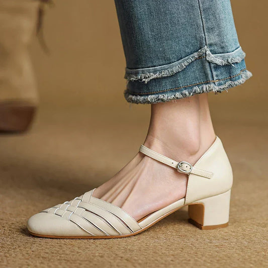 Avora | Women’s Leather Block Heel Sandals