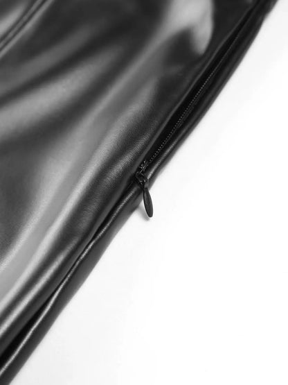 Suzie | Women’s High Waisted Faux Leather Trousers