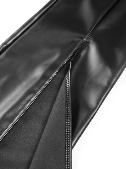 Suzie | Women’s High Waisted Faux Leather Trousers