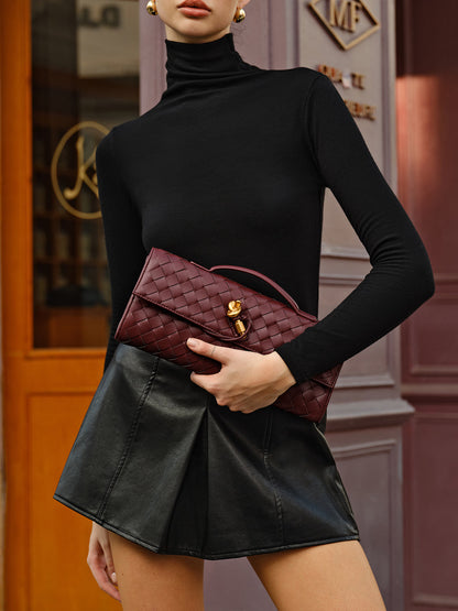 Oprah | Women’s Woven Flap Clutch & Shoulder Bag