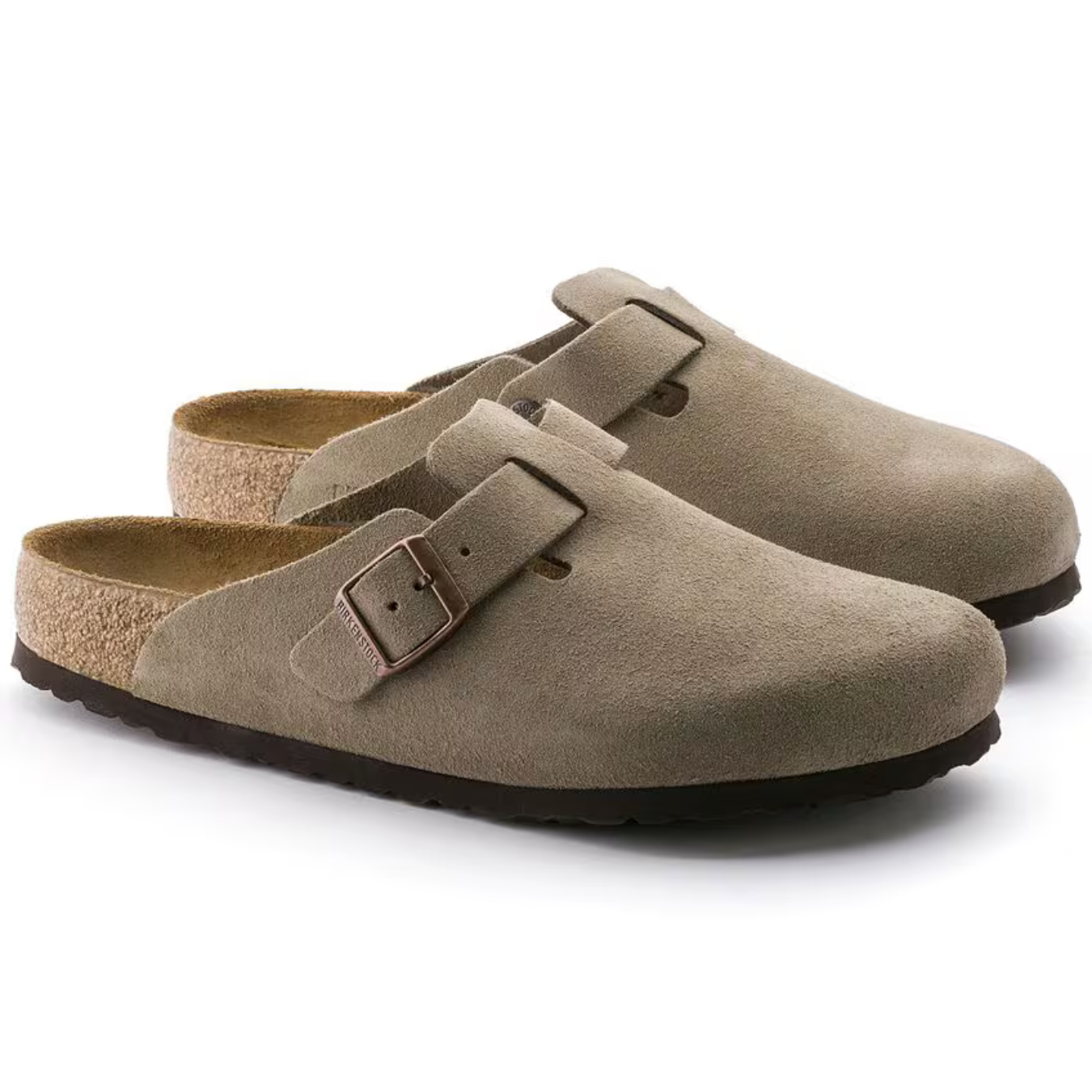 Boston Taupe Suede Clogs – Premium Leather Comfort Clogs with Soft Anatomical Footbed6