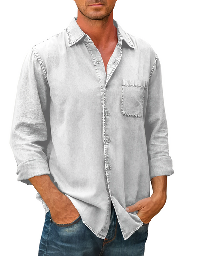 Bruno | Men’s Long Sleeve Denim Shirt