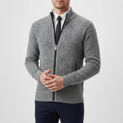 Calvren | Men’s Zip-Up Stand Collar Sweater