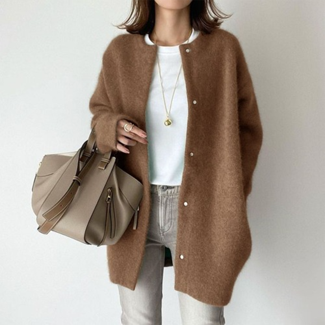 Rosanna | Women’s Minimalist Longline Button Cardigan