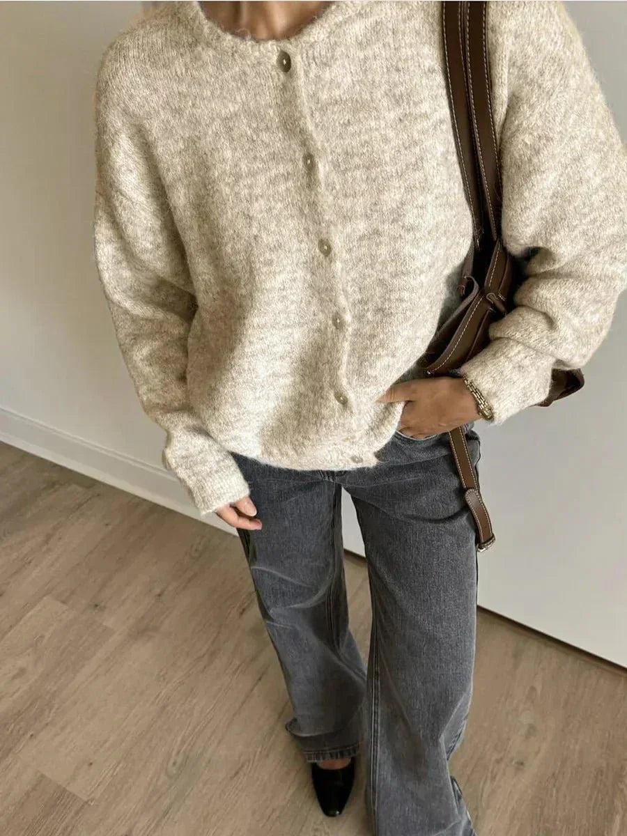Charey | Women’s Vintage Knit Button Cardigan