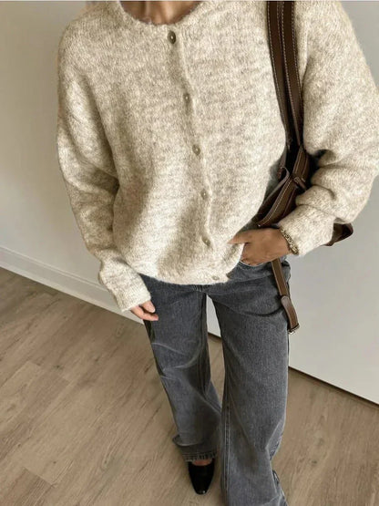 Charey | Women’s Vintage Knit Button Cardigan