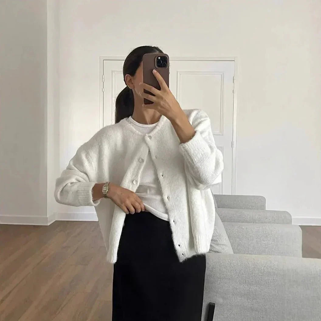 Charey | Women’s Vintage Knit Button Cardigan
