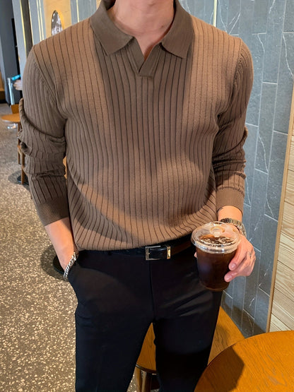 Charlon | Men’s V-Neck Knit Sweater