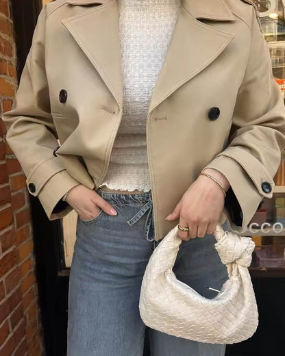 Cillian | Women’s Cropped Double Breasted Trench Coat