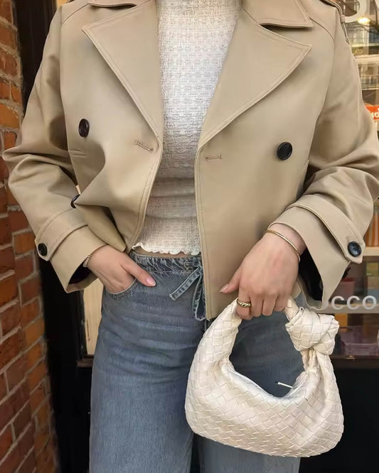Cillian | Women’s Cropped Double Breasted Trench Coat