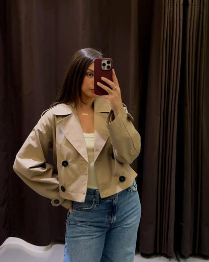Cillian | Women’s Cropped Double Breasted Trench Coat
