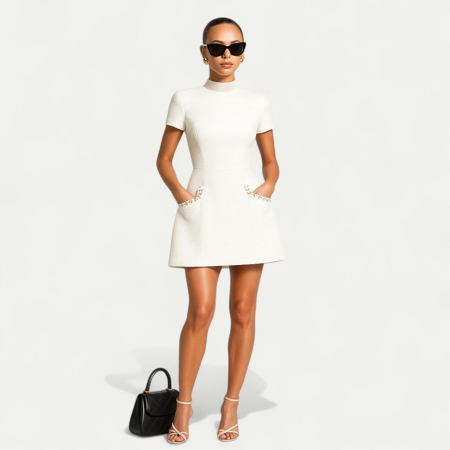 Clas | Women’s Pearl-Trim Mini Dress