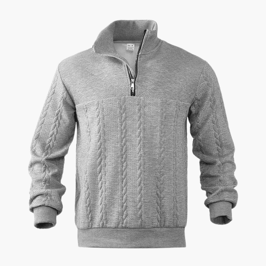 Cline | Men’s Cable Knit Troyer Sweater