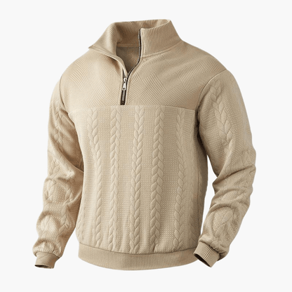 Cline | Men’s Cable Knit Troyer Sweater