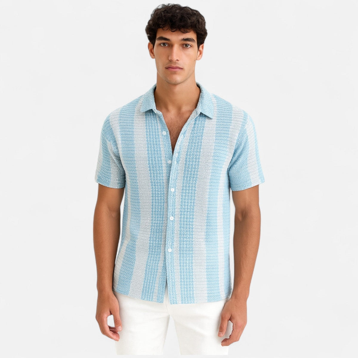 Simeon | Men’s Lightweight Breathable Button-Up Shirt