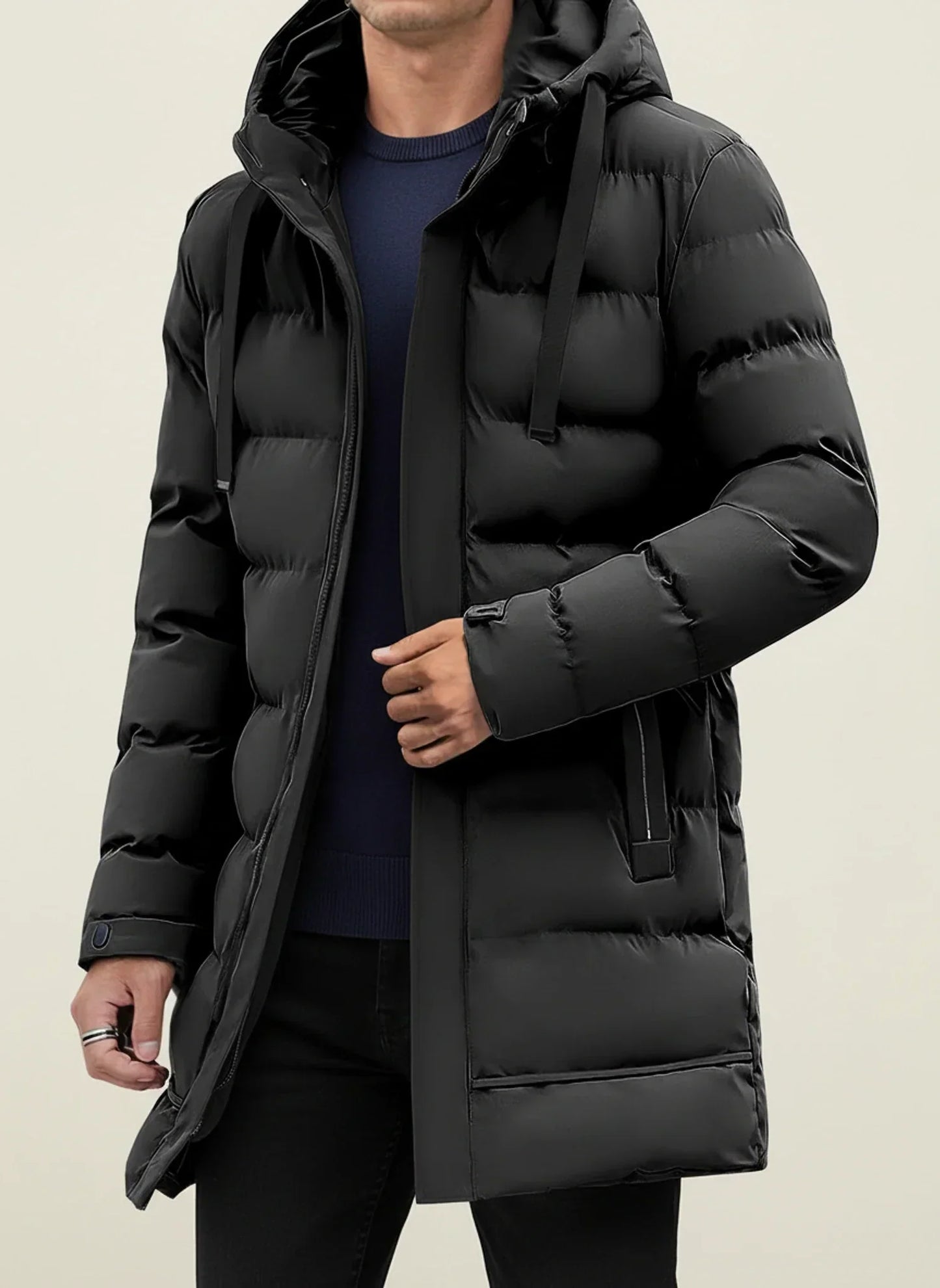 Crish | Men’s Longline Hooded Puffer Jacket