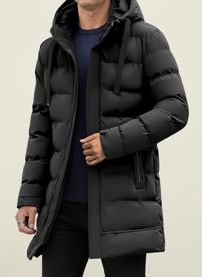Crish | Men’s Longline Hooded Puffer Jacket