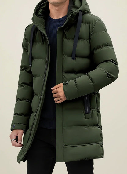 Crish | Men’s Longline Hooded Puffer Jacket