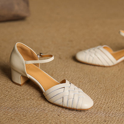 Avora | Women’s Leather Block Heel Sandals