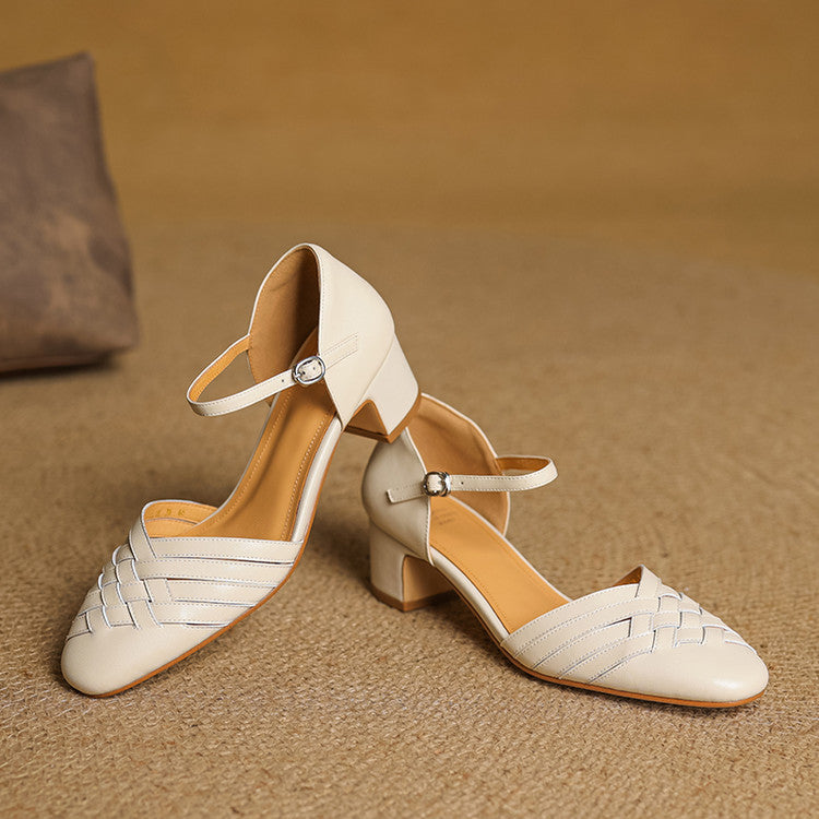 Avora | Women’s Leather Block Heel Sandals