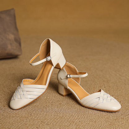 Avora | Women’s Leather Block Heel Sandals